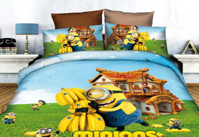 

Akshya 151 TC Cotton Double King Cartoon Bedsheet(Pack of 1, Multicolor)