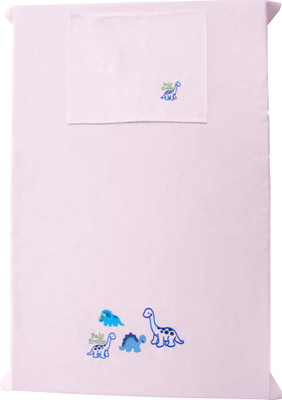 

Baby Rap 200 TC Cotton Crib Embroidered Bedsheet(Pack of 1, Pink)