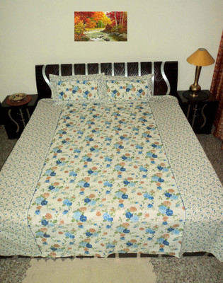 

Amita Home Furnishing Cotton Double Printed Bedsheet(1 Elastic Fitted 4 to 6 inch Matress Double Bed Sheet, 2 Pillow Cover, Multicolor)