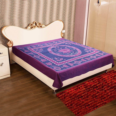 

Kadambini Saree Cotton Double King Embroidered Bedsheet(Pack of 1, Multicolor)