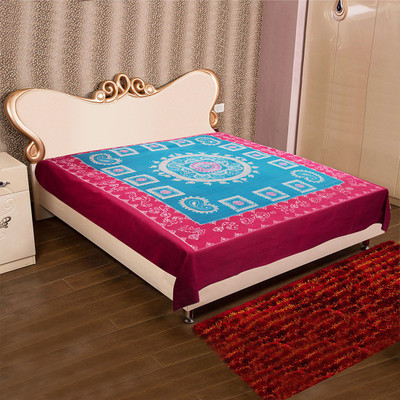 

Kadambini Saree Cotton Double King Embroidered Bedsheet(Pack of 1, Multicolor)