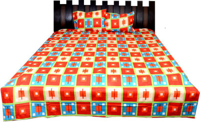 

Nathi and Nancy Cotton Double Printed Bedsheet(1 Bed Sheet & 2 Pillow Covers, Multicolor)