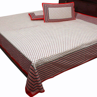 

Shilpbazaar 116 TC Cotton Double Printed Bedsheet(Pack of 1, Multicolor)