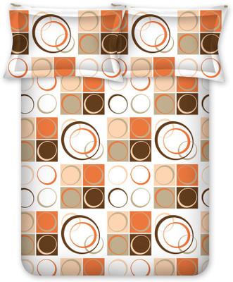 

Bombay Dyeing Cotton Double Printed Bedsheet(Pack of 1, White)