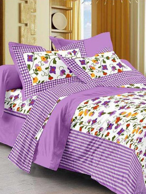 

Suraaj Fashion 300 TC Cotton Double King Floral Bedsheet(Pack of 1, Multicolor)