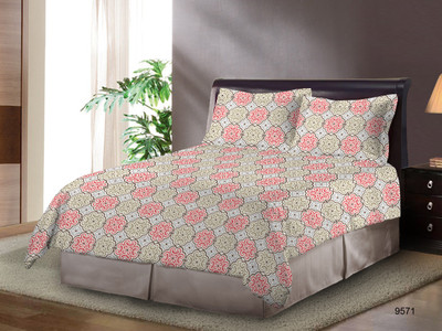 

Bombay Dyeing Cotton Double Floral Bedsheet(Pack of 1, Red)