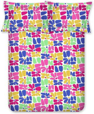 

Bombay Dyeing Cotton Double Printed Bedsheet(Pink)
