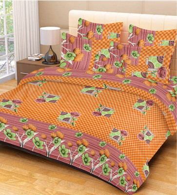 

Metro Living 144 TC Cotton Double Floral Bedsheet(Pack of 1, Multicolor)