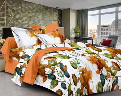 

SEJ by Nisha Gupta 200 TC Cotton Double King Floral Bedsheet(Pack of 1, Multicolor)