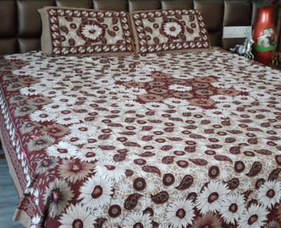 

Snuggle Cotton Double Floral Bedsheet(Pack of 1, Multicolor)
