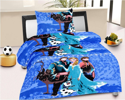 

Red N Hot Cotton Single Cartoon Bedsheet(Pack of 1, Blue)