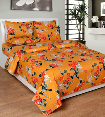 

Countingbeds Cotton Double King Floral Bedsheet(Pack of 1, Multicolor)