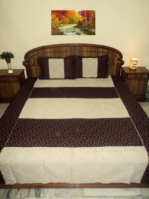 

Design Willa Cotton Double Striped Bedsheet(Pack of 1, Multicolor)