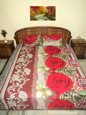 

Amita Home Furnishing Cotton Double Printed Bedsheet(Pack of 1, Multicolor)