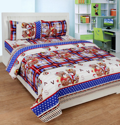 

Shreejee 140 TC Polycotton Double Cartoon Bedsheet(Pack of 1, Multicolor)