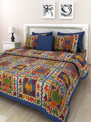 

Ruby Creation 240 TC Cotton Double Floral Bedsheet(Pack of 1, Multicolor)