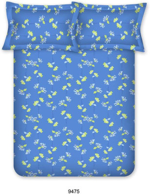 

Bombay Dyeing Cotton Double Printed Bedsheet(Blue)