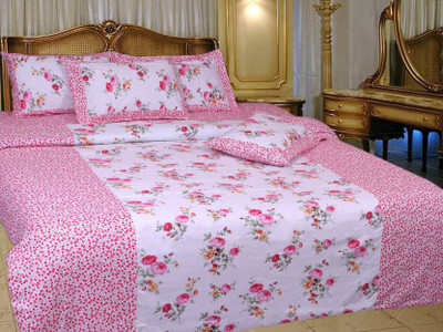

MN Decor Cotton Double Floral Bedsheet(Pack of 1, Pink)