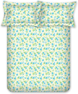 

Bombay Dyeing Cotton Double Floral Bedsheet(Pack of 1, Green)