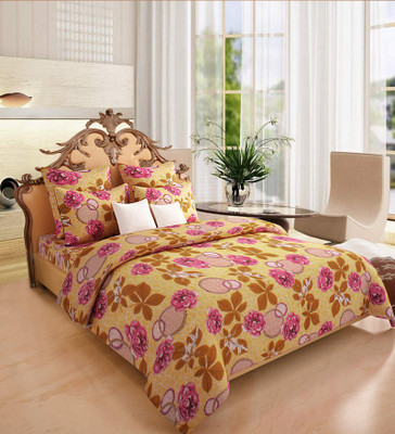

Home Candy 144 TC Cotton Double Floral Bedsheet(Pack of 1, Multicolor)