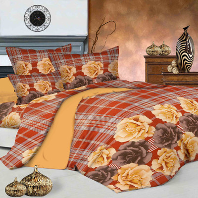 

Metro Living 144 TC Cotton Double Floral Bedsheet(Double Bed Sheet with 2 Pillow Covers, Multicolor)