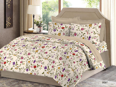 

Bombay Dyeing Cotton Double Floral Bedsheet(Pack of 1, Brown)