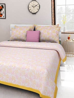 

Suraaj Fashion 300 TC Cotton Double King Floral Bedsheet(Pack of 1, Multicolor)