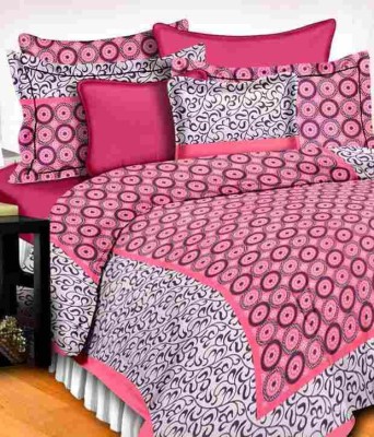 UNIQCHOICE 120 TC Cotton Double Abstract Flat Bedsheet(Pack of 1, Multicolor)