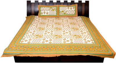 

Nathi and Nancy Cotton Double Printed Bedsheet(1 Bed Sheet & 2 Pillow Covers, Multicolor)
