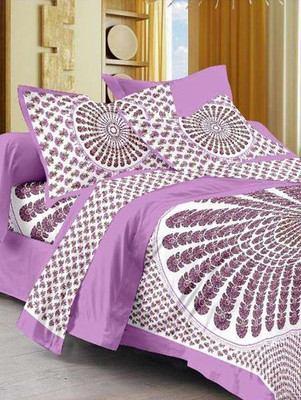 

Suraaj Fashion 300 TC Cotton Double King Floral Bedsheet(Pack of 1, Multicolor)