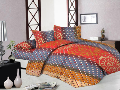

Metro Living 144 TC Cotton Double Floral Bedsheet(Double Bed Sheet with 2 Pillow Covers, Multicolor)