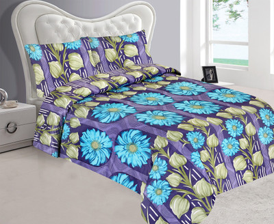 

Metro Living 144 TC Cotton Double Floral Bedsheet(Double Bed Sheet with 2 Pillow Covers, Multicolor)