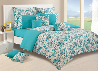 21% OFF on Swayam Floral Double Quilt(Cotton, Blue) 21% OFF on Swayam Floral Double Quilt(Cotton, Blue)