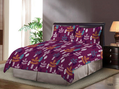 

Bombay Dyeing 124 TC Cotton Double Printed Bedsheet(Purple)