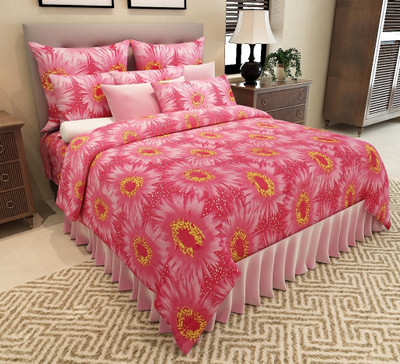 

Home Candy 150 TC Cotton Double Floral Bedsheet(Pack of 1, Multicolor)