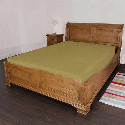 21% OFF on Scala 400 TC Cotton Single Solid Bedsheet(Pack of 1, Gold)