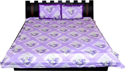 

Nathi and Nancy Silk Double Floral Bedsheet(1 BEDSHEET, 2 PILLOW COVERS, Multicolor)