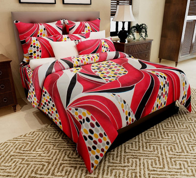 75% OFF on Home Candy 144 TC Cotton Double Abstract Bedsheet(1 Double Bedsheet, 2 Pillow Covers, Red) 75% OFF on Home Candy 144 TC Cotton Double Abstract Bedsheet(1 Double Bedsheet, 2 Pillow Covers, Red)