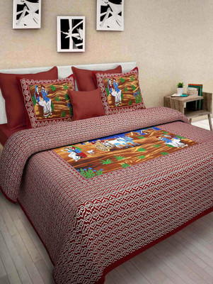 

JBC Collection Cotton Double King Printed Bedsheet(Pack of 1, Multicolor)