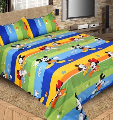 

NATRAJ INDUSTRIES Cotton Double Cartoon Bedsheet(Pack of 1, Multicolor)