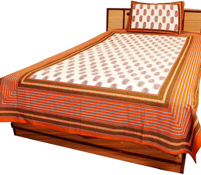 

Shilpbazaar 116 TC Cotton Single Printed Bedsheet(Pack of 1, Multicolor)