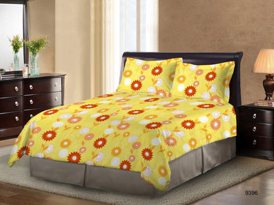 

Bombay Dyeing 124 TC Cotton Double Printed Bedsheet(Yellow)