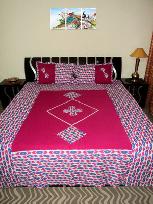 

Amita Home Furnishing 300 TC Cotton Double Floral Bedsheet(Pack of 1, Multicolor)