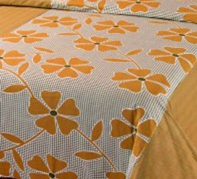 35% OFF on ExpressionsHome 144 TC Cotton Double Floral Bedsheet(Pack of 2, Brown, Pink)