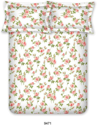 

Bombay Dyeing Cotton Double Floral Bedsheet(Pack of 1, Red)