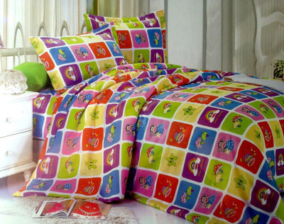 

Zesture 144 TC Polycotton Double Cartoon Bedsheet(Pack of 1, Multicolor)