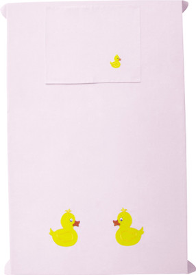 

Baby Rap 200 TC Cotton Crib Embroidered Bedsheet(Pack of 1, Pink)