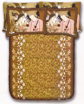 39% OFF on Snuggle Satin, Cotton Double Abstract Bedsheet(Pack of 1, Multicolor)