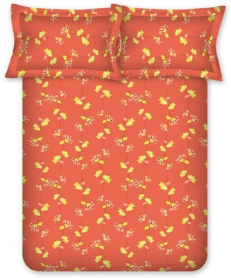 

Bombay Dyeing Cotton Double Floral Bedsheet(Pack of 1, Red)