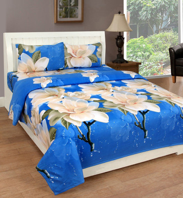 

Homefab India 120 TC Polycotton Double Printed Bedsheet(Pack of 1, Multicolor)